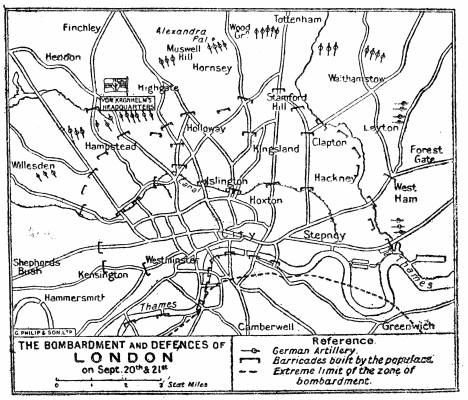 Image unavailable: THE BOMBARDMENT AND DEFENCES OF LONDON on Sept. 20th &
21st