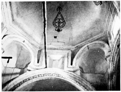 Fig. 203.&mdash;KHÂKH, CHURCH OF THE VIRGIN, DOME ON SQUINCH
ARCHES.