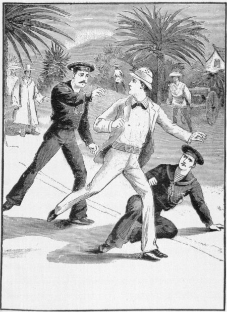 Nattie plumped into a couple of American man-of-war's
men