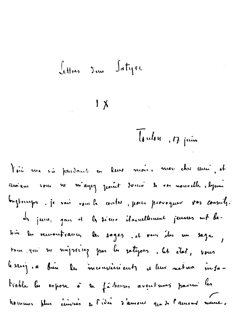 [Fac-simil� du manuscrit de la lettre 9]