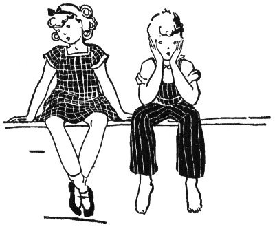She and Tommy were sitting on the Way of Peril and
everything around them had grown dear to Muffs.