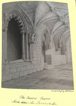 The Cloisters, Chester.  North side&mdash;the Lavatory &c.