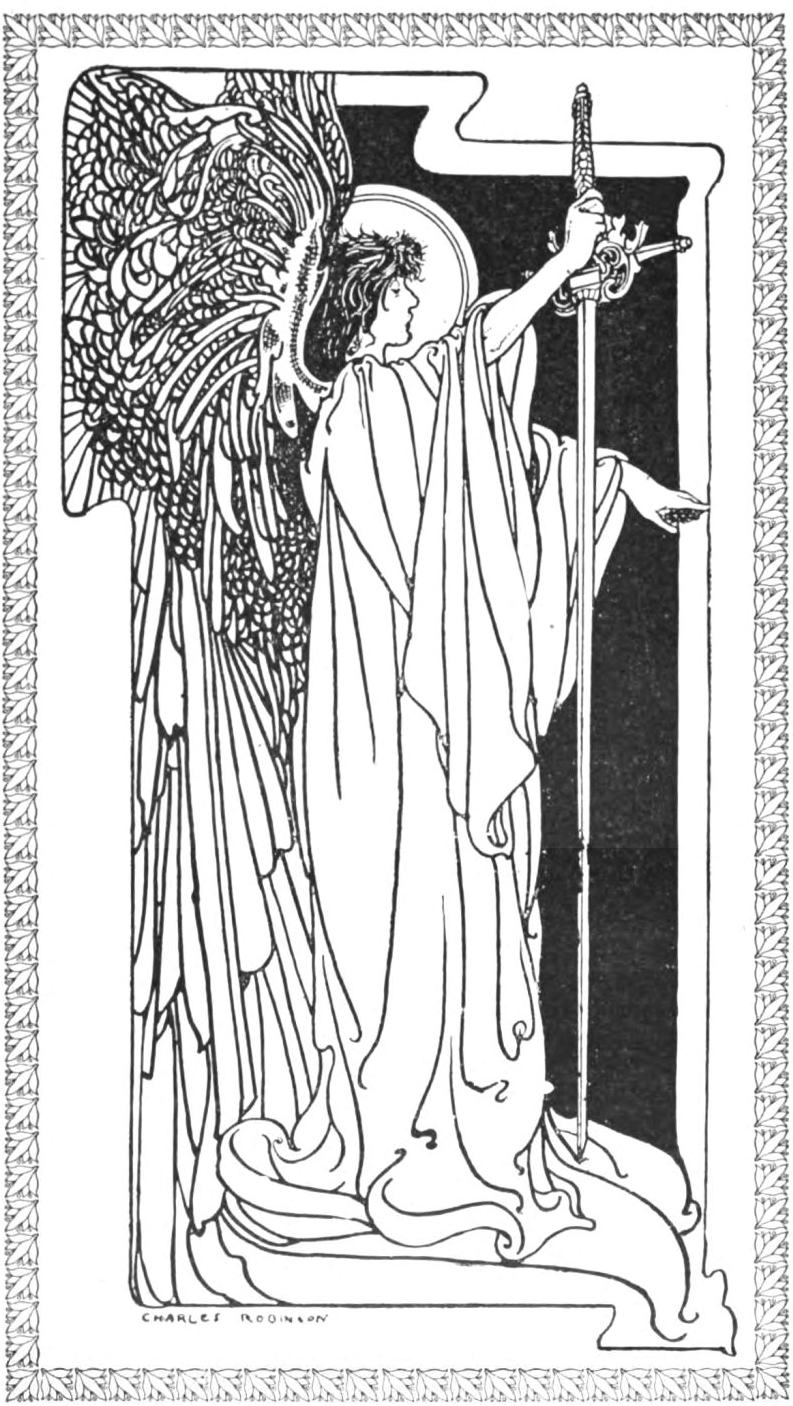 Angel holding sword
