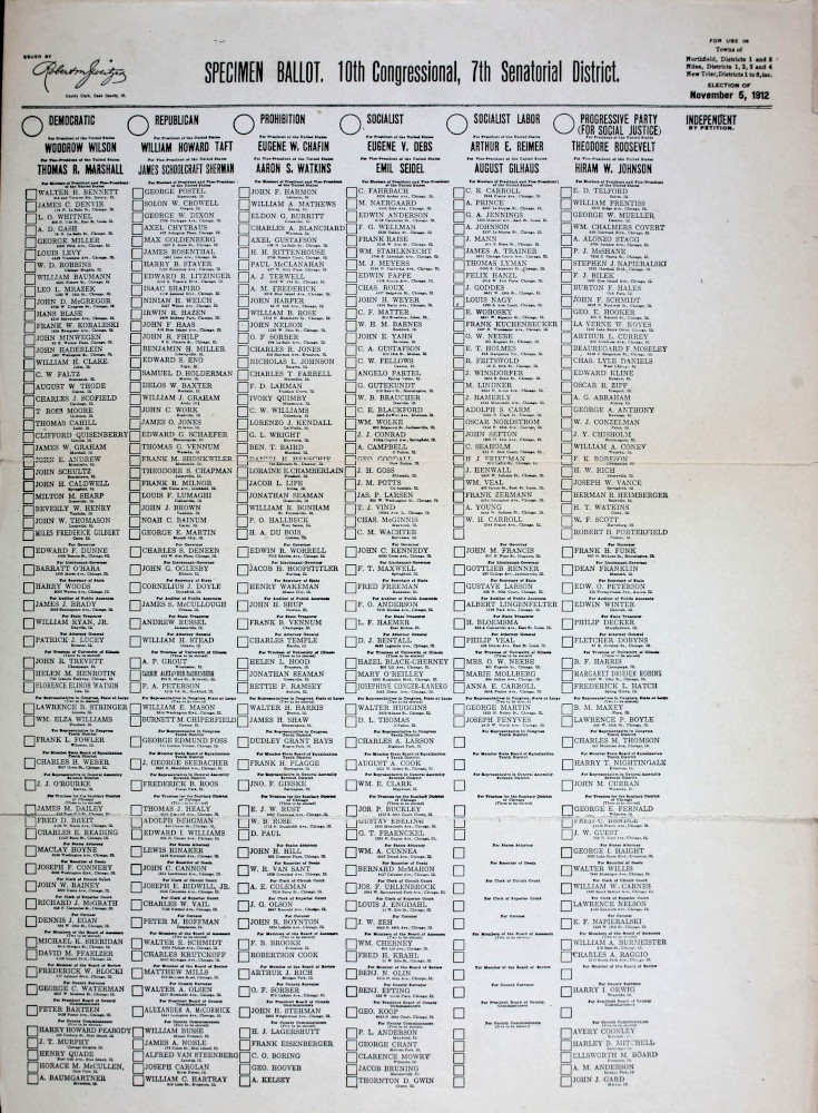 SPECIMEN BALLOT. 10th Congressional, 7th Senatorial
District.