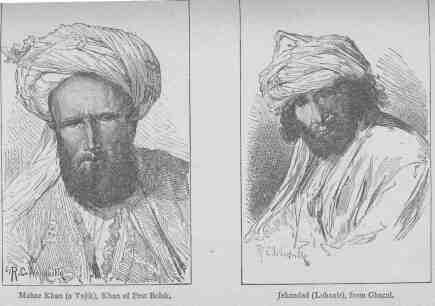 Mahaz Khan (a Tajik), Khan of Pest Bolak.
Jehandad (Lohanir),from Ghazni.