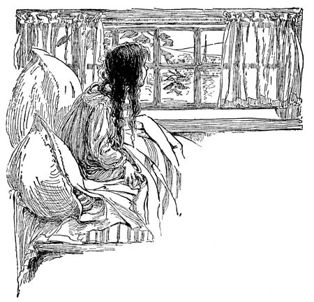 She sat up and looked
out of the window