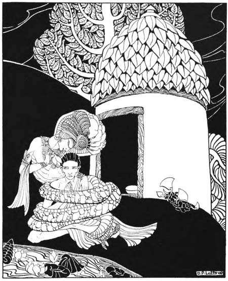 Every day Jewel-neck the dragon-king would encircle
him with his coils.