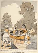 The boat was shaped like a wooden shoe, and she surely
had so many children she didn't know what to do.