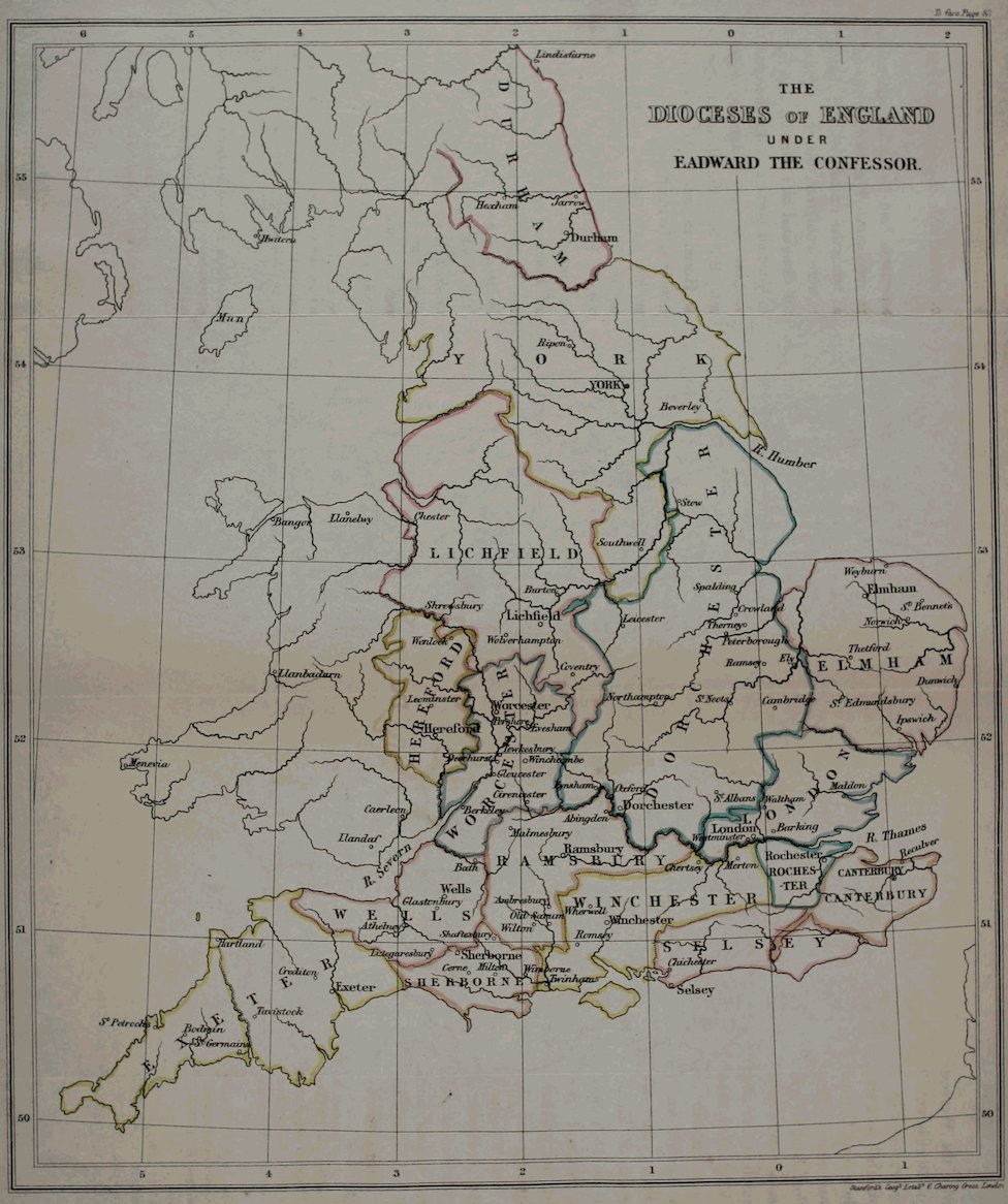 THE DIOCESES OF ENGLAND UNDER EADWARD THE CONFESSOR.