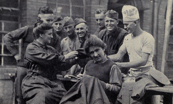They came to get their coats
mended and their buttons sewed on
