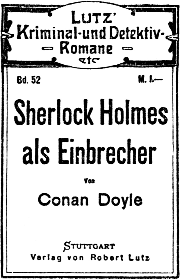 Buchanzeige: Sherlock
  Holmes als Einbrecher