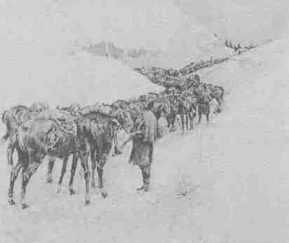 13 the Horses Assembled in a Side Canyon